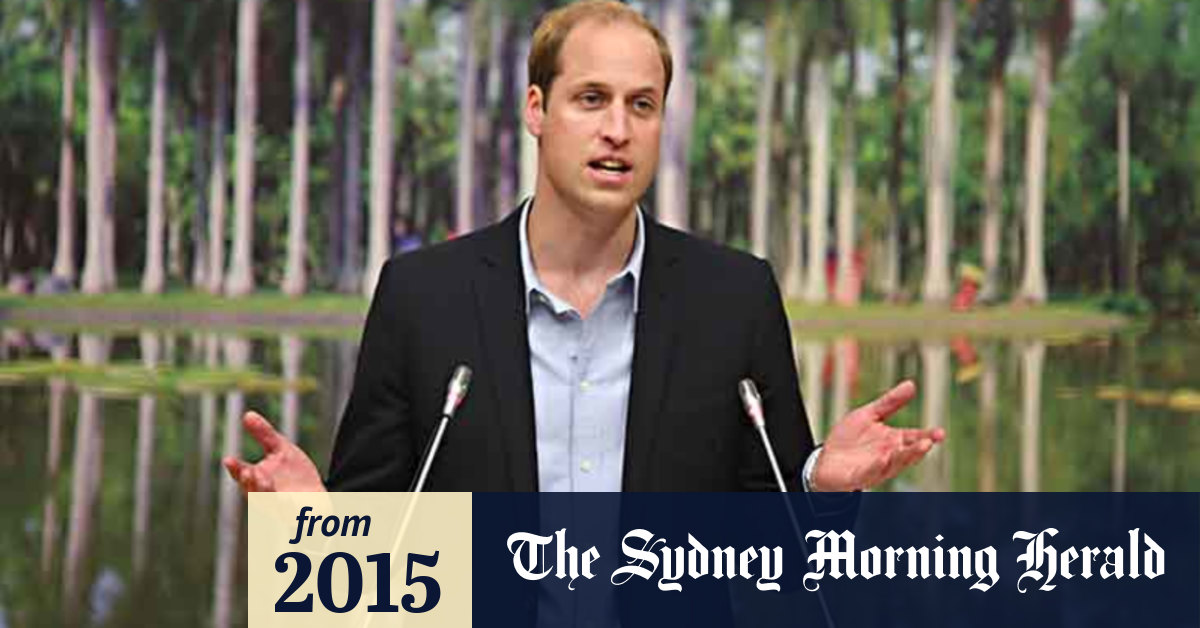 Video Prince William speaks against illegal wildlife trade
